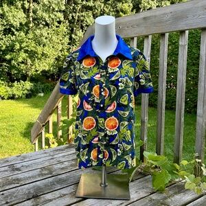The Moon ⎮ Retro button down shirt